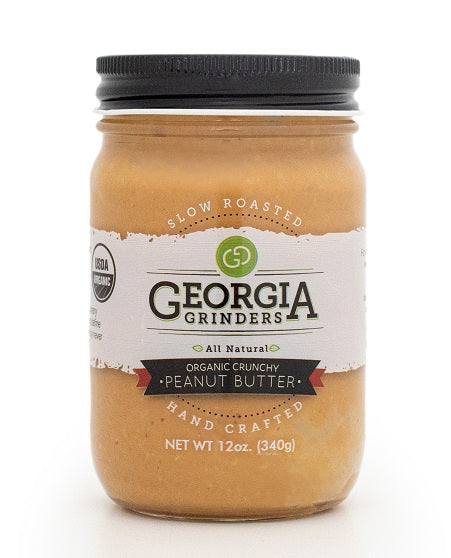 georgia grinders 64oz bulk tub of organic crunchy peanut butter - (cp-cl) by georgia grinders