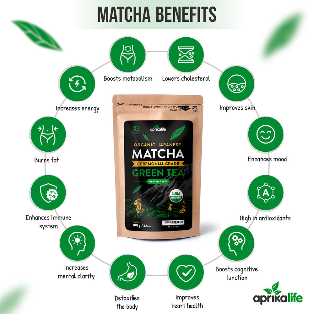 organic japanese ceremonial grade matcha green tea powder by aprika life