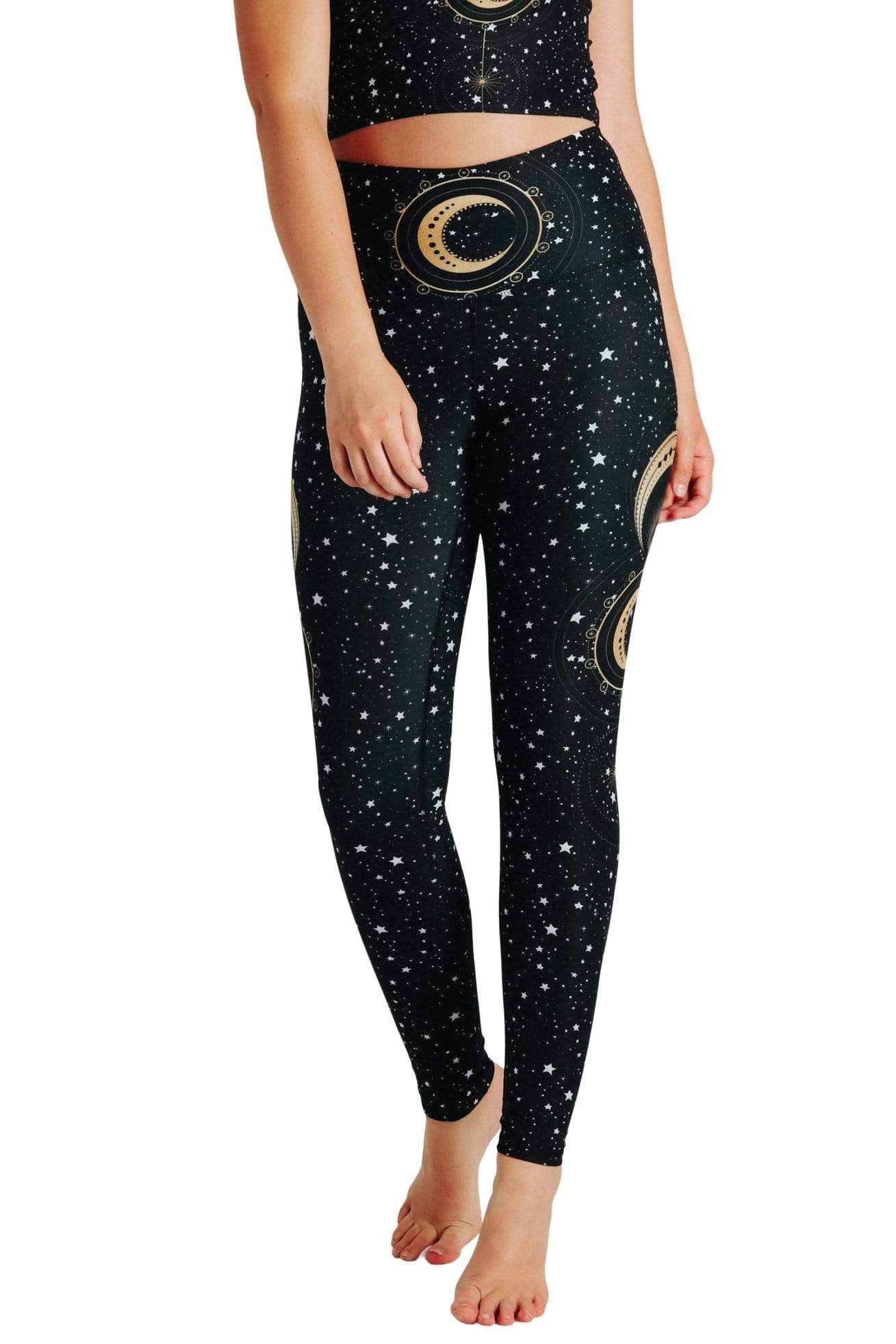 fortune teller printed yoga leggings by yoga democracy