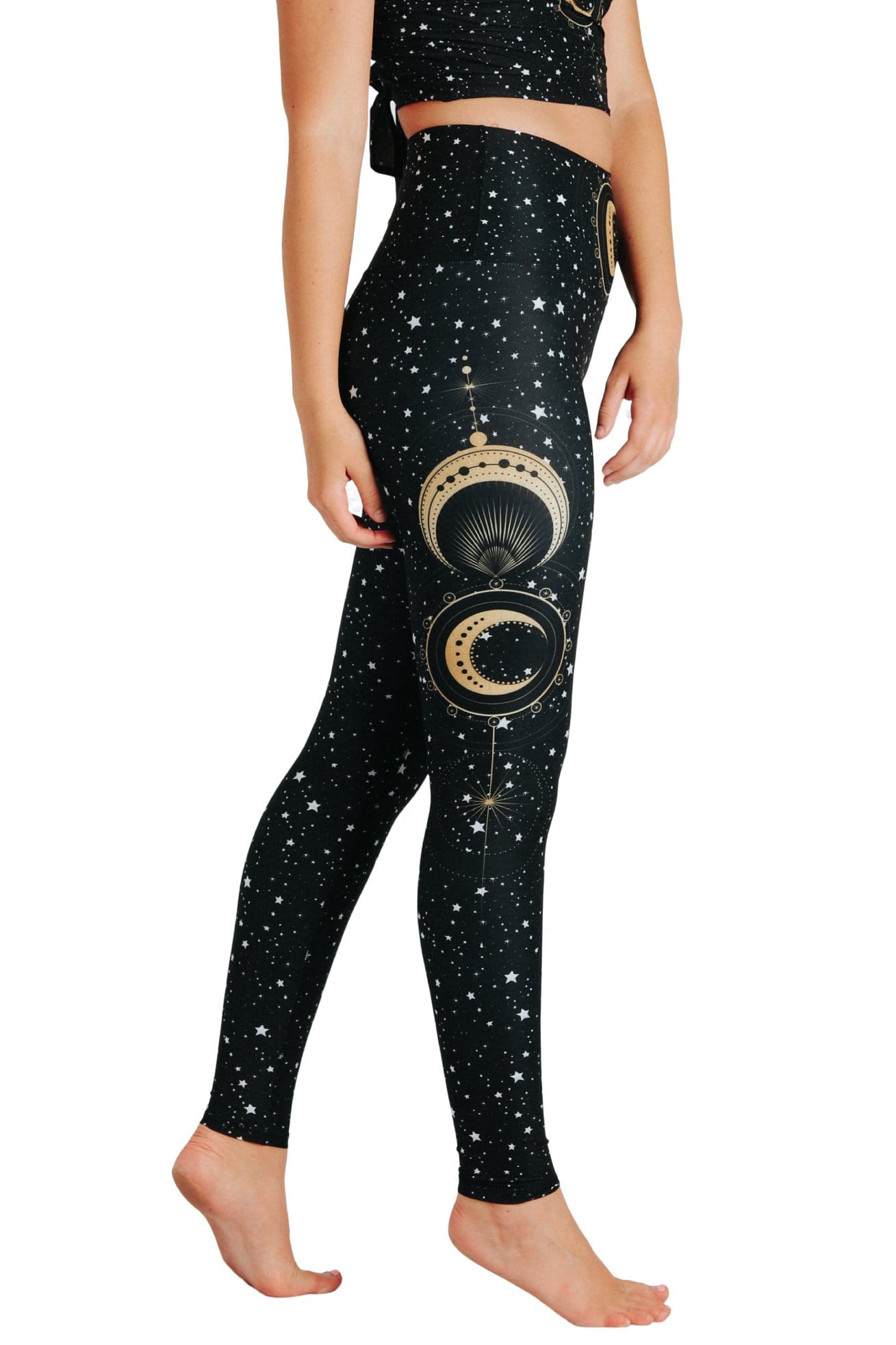 fortune teller printed yoga leggings by yoga democracy