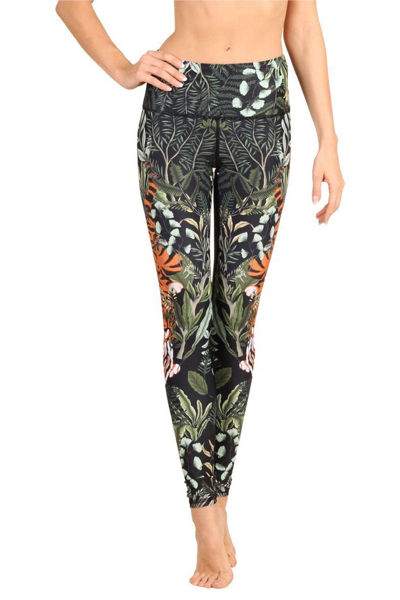 rawr talent printed yoga leggings by yoga democracy