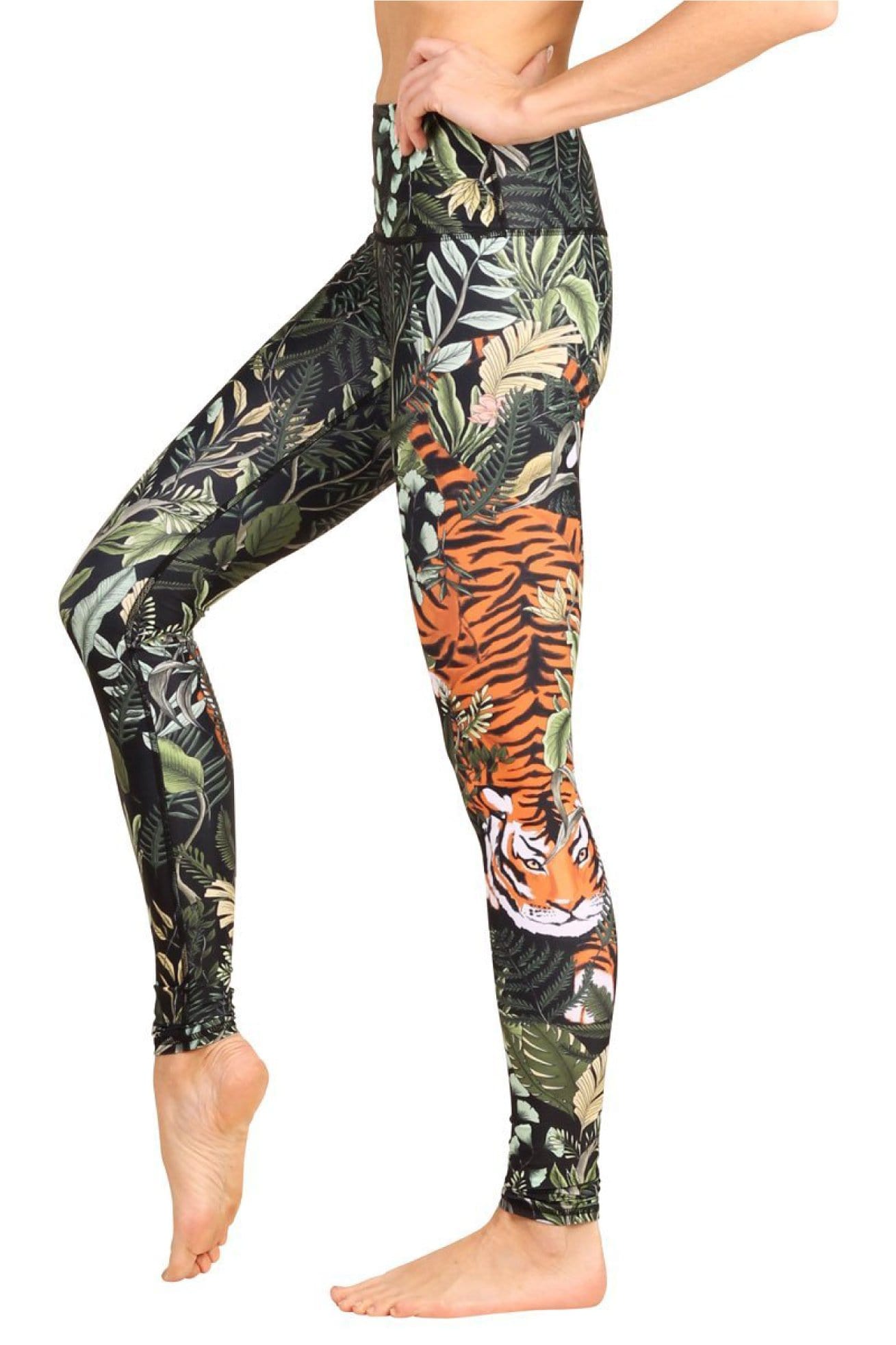 rawr talent printed yoga leggings by yoga democracy