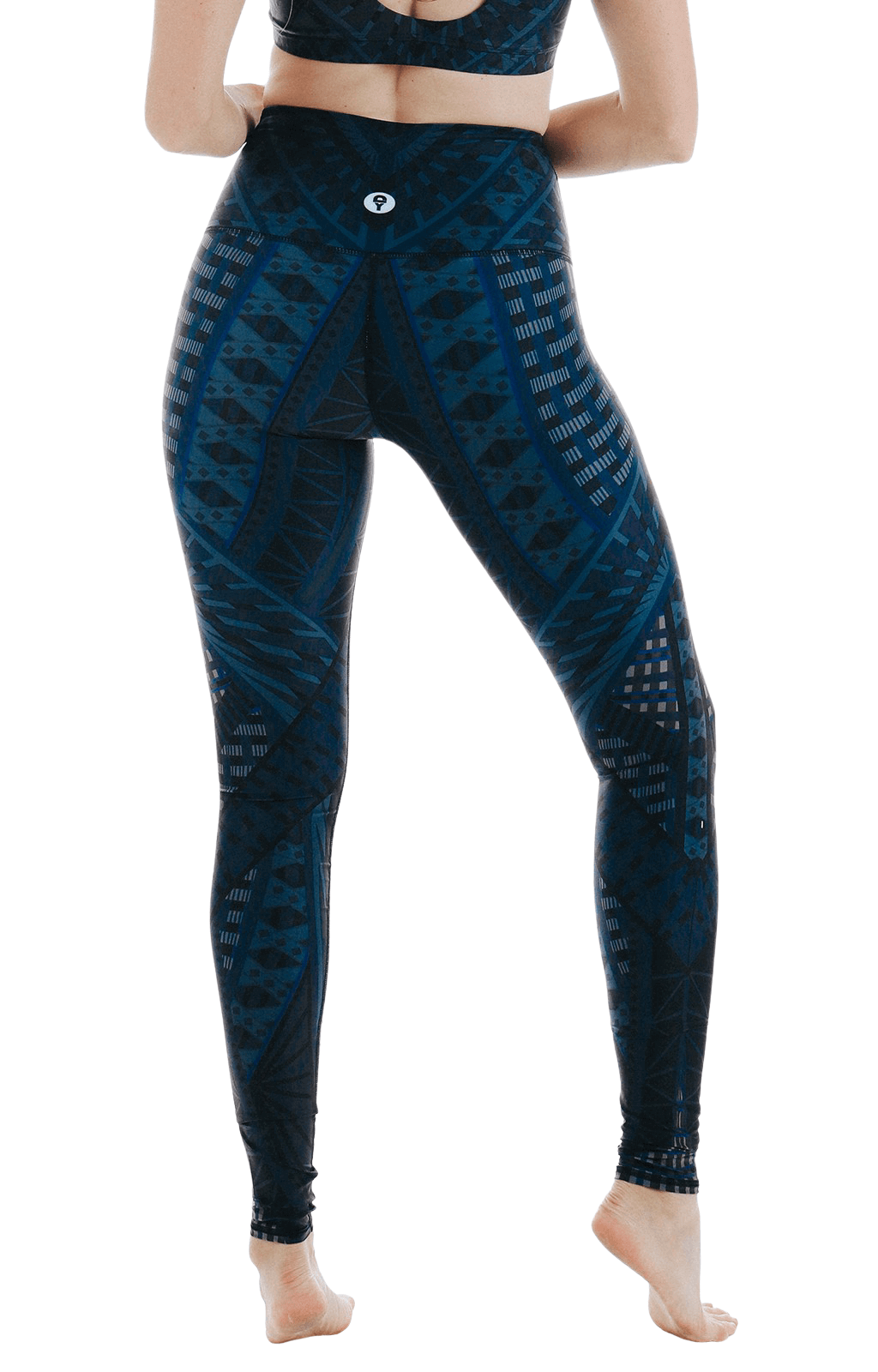 warrior one printed yoga leggings by yoga democracy