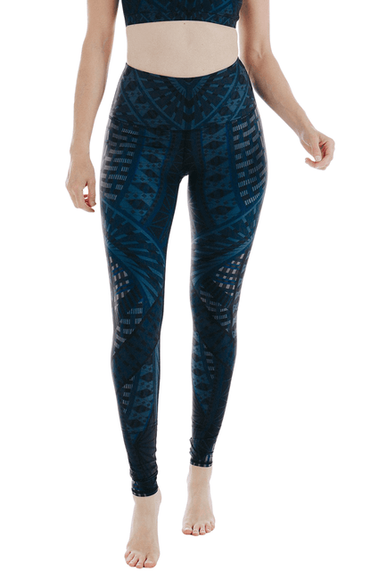 Warrior One Printed Yoga Leggings by Yoga Democracy