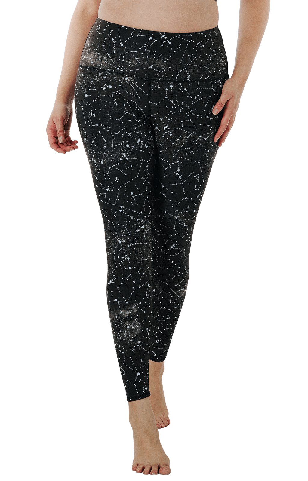 star dust printed yoga leggings by yoga democracy