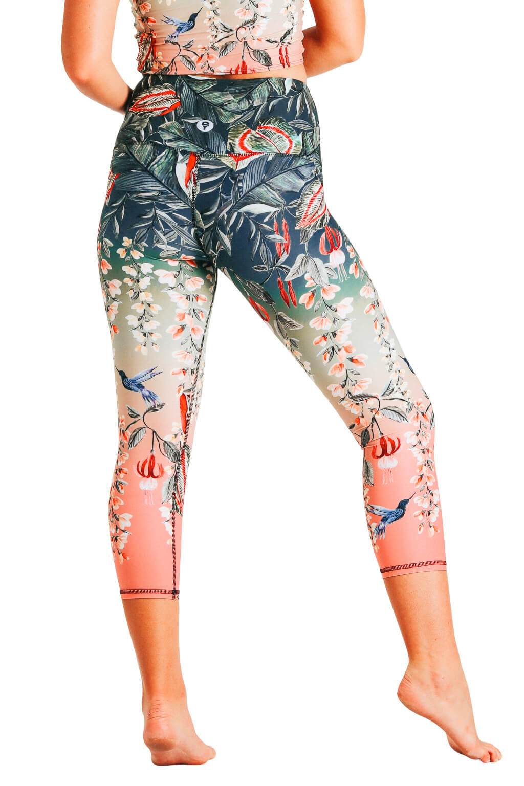 feeling ferntastic printed yoga crops by yoga democracy