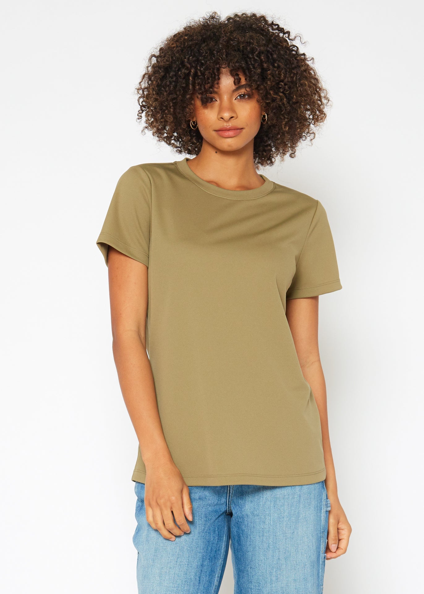 women's eco friendly reolite tech t-shirt in khaki by shop at konus