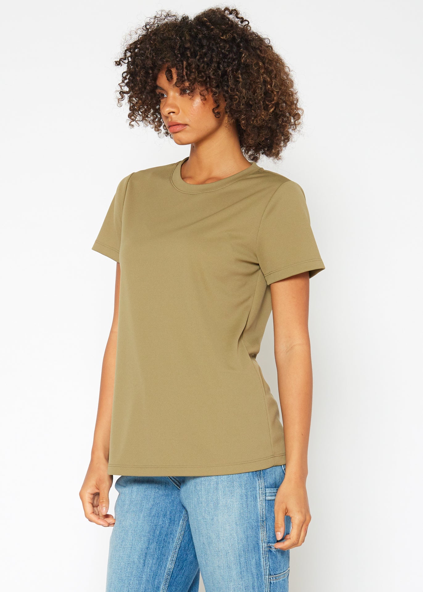 women's eco friendly reolite tech t-shirt in khaki by shop at konus