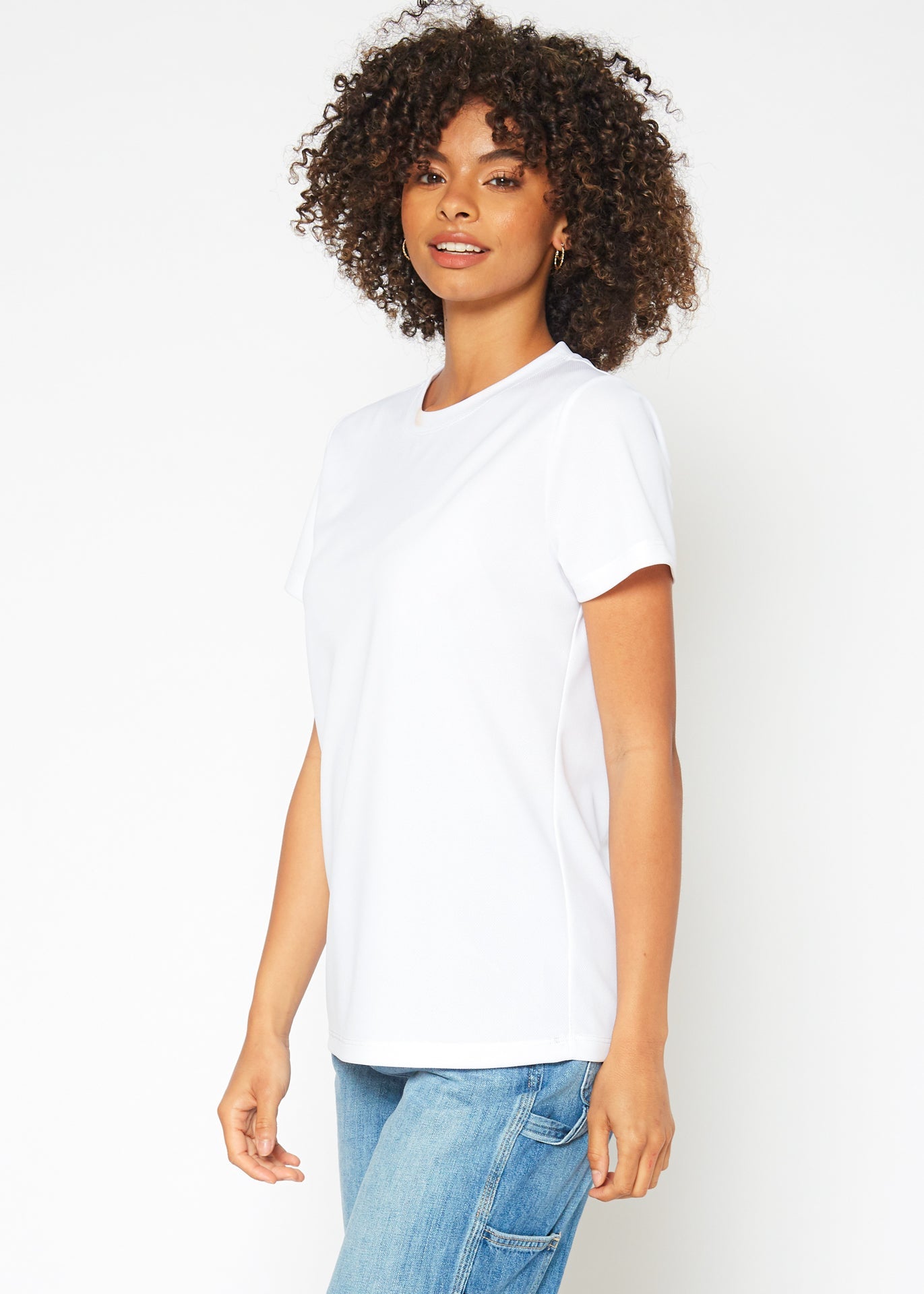 women's eco friendly reolite tech t-shirt in white by shop at konus