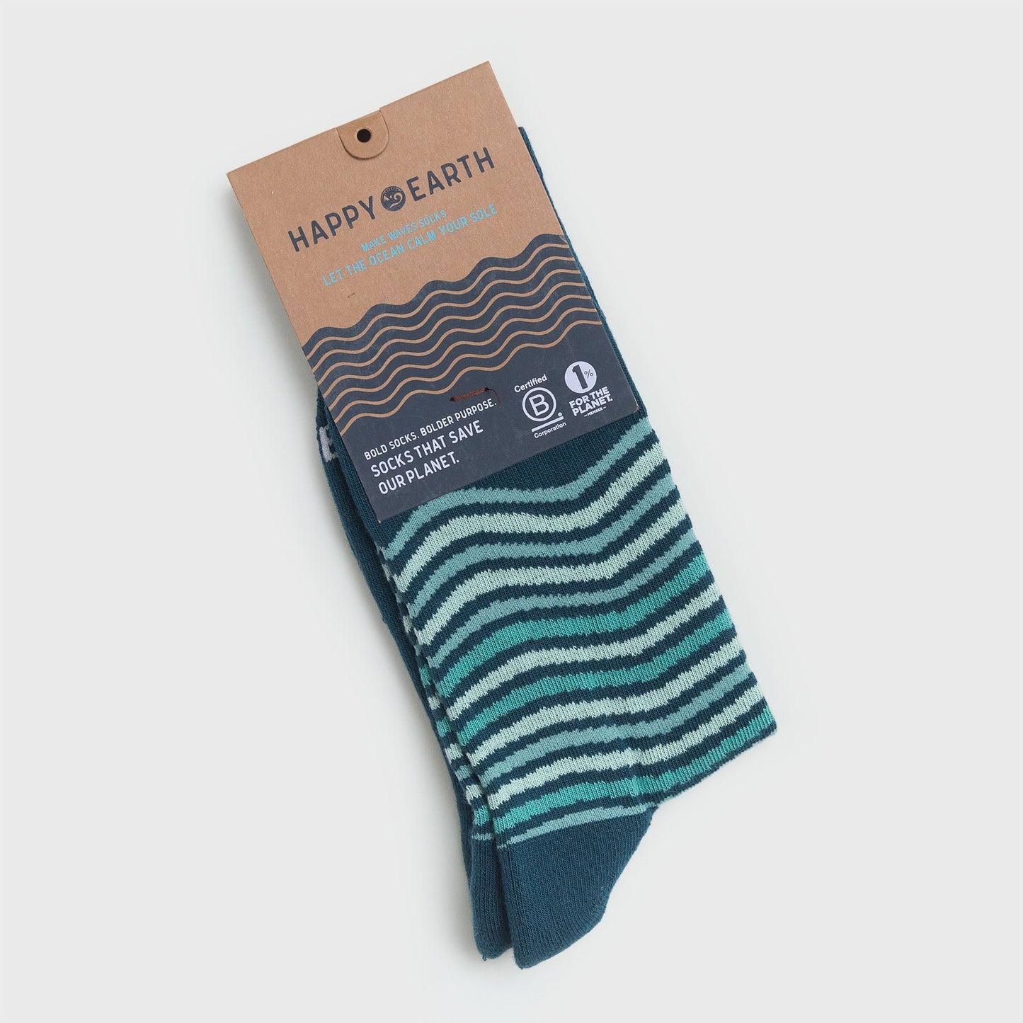 make waves socks by happy earth