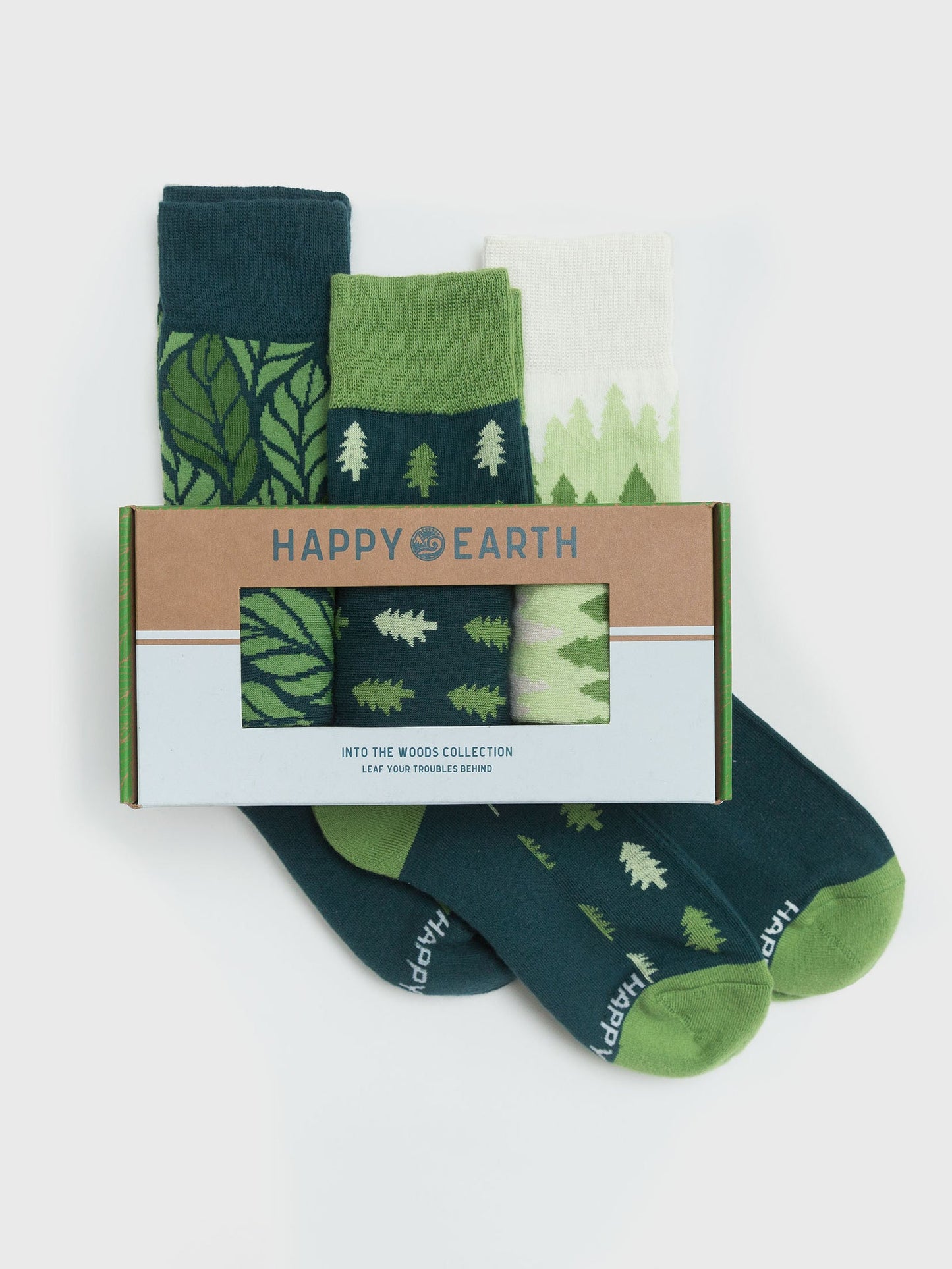 into the woods socks - set of 3 by happy earth