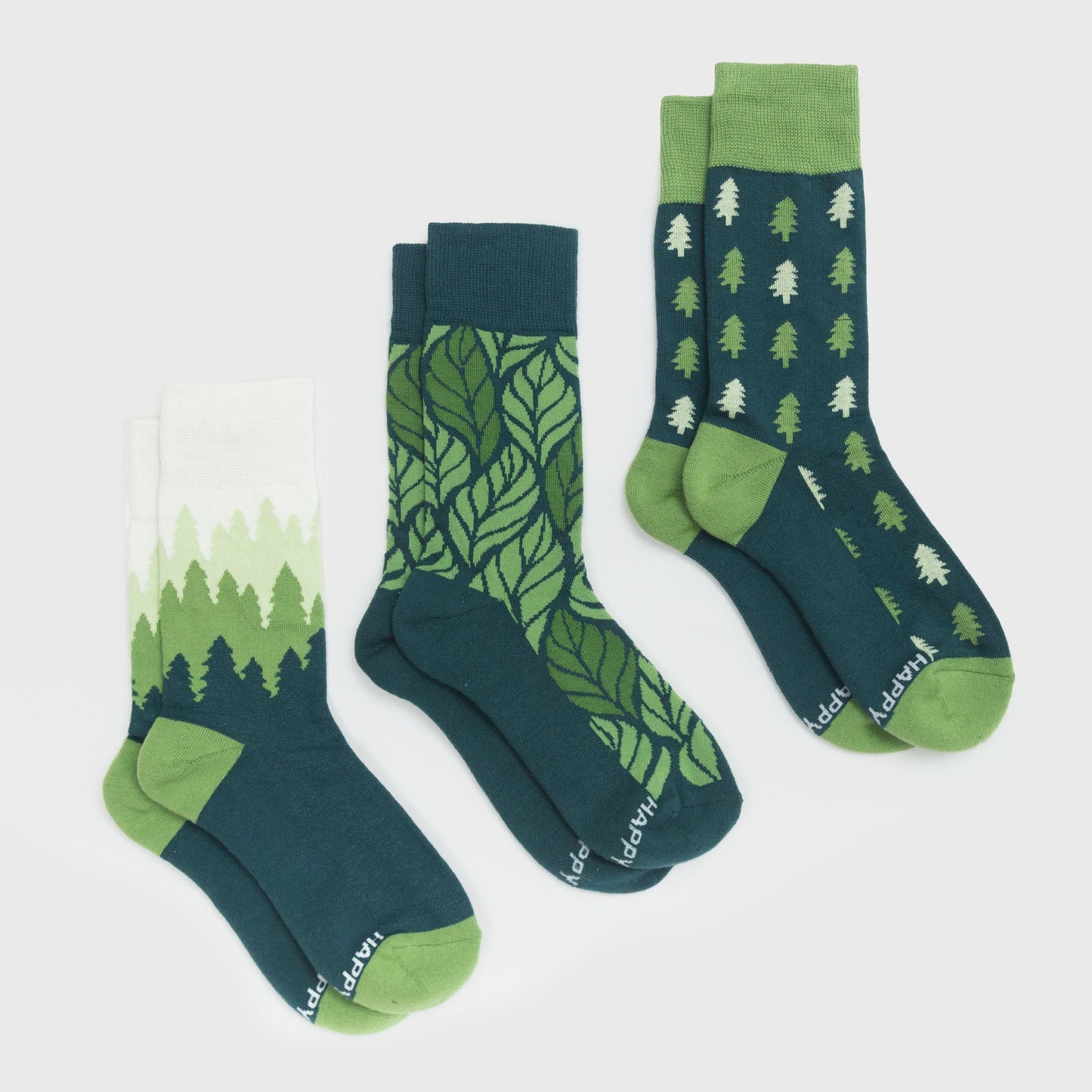 into the woods socks - set of 3 by happy earth