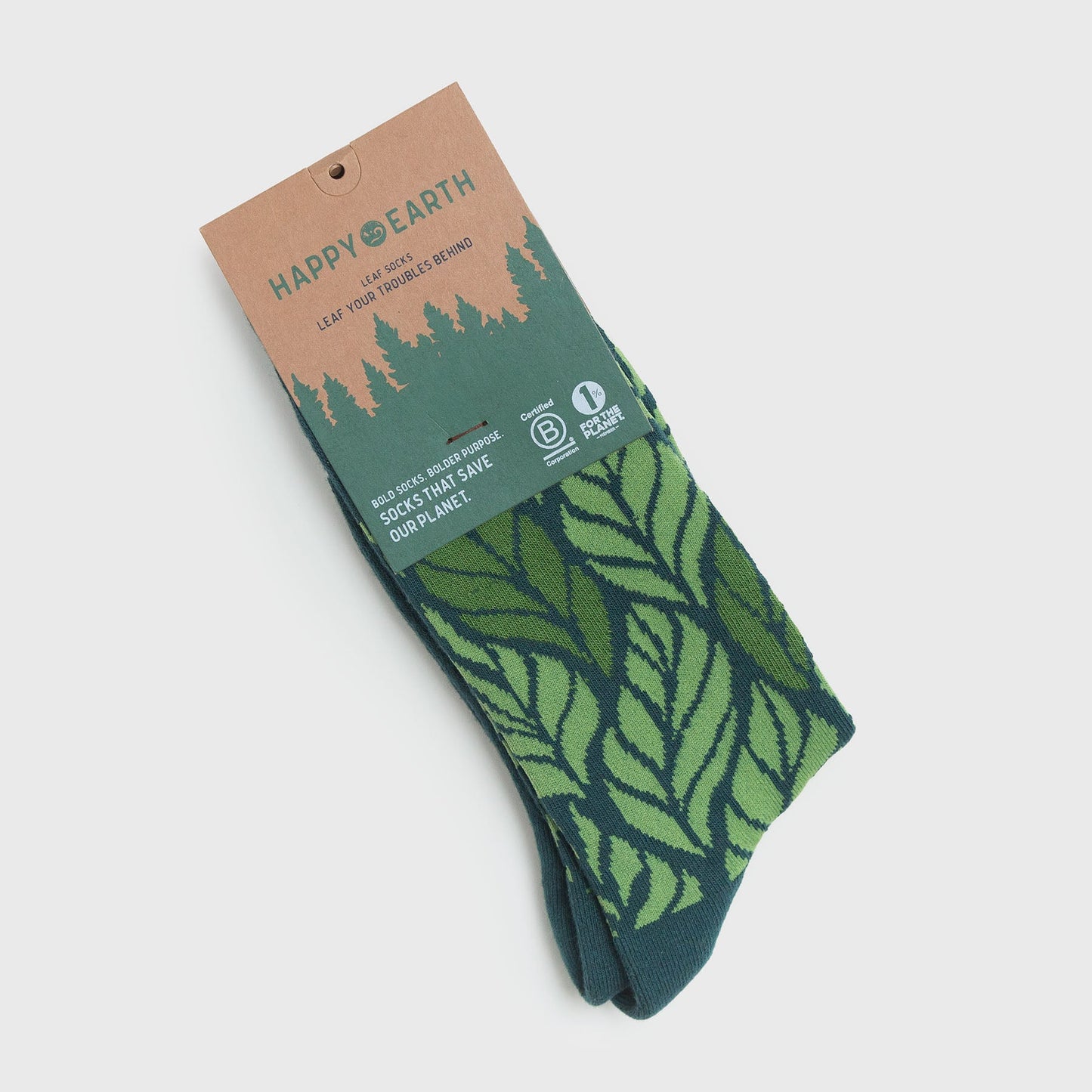 leaf socks by happy earth