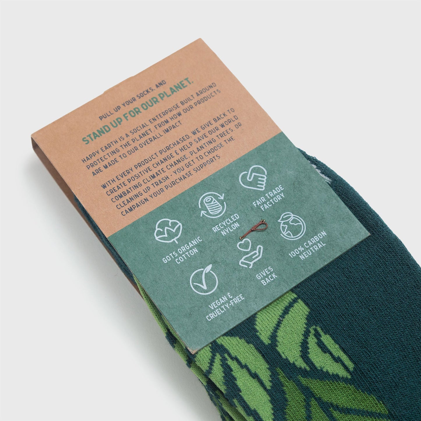 leaf socks by happy earth