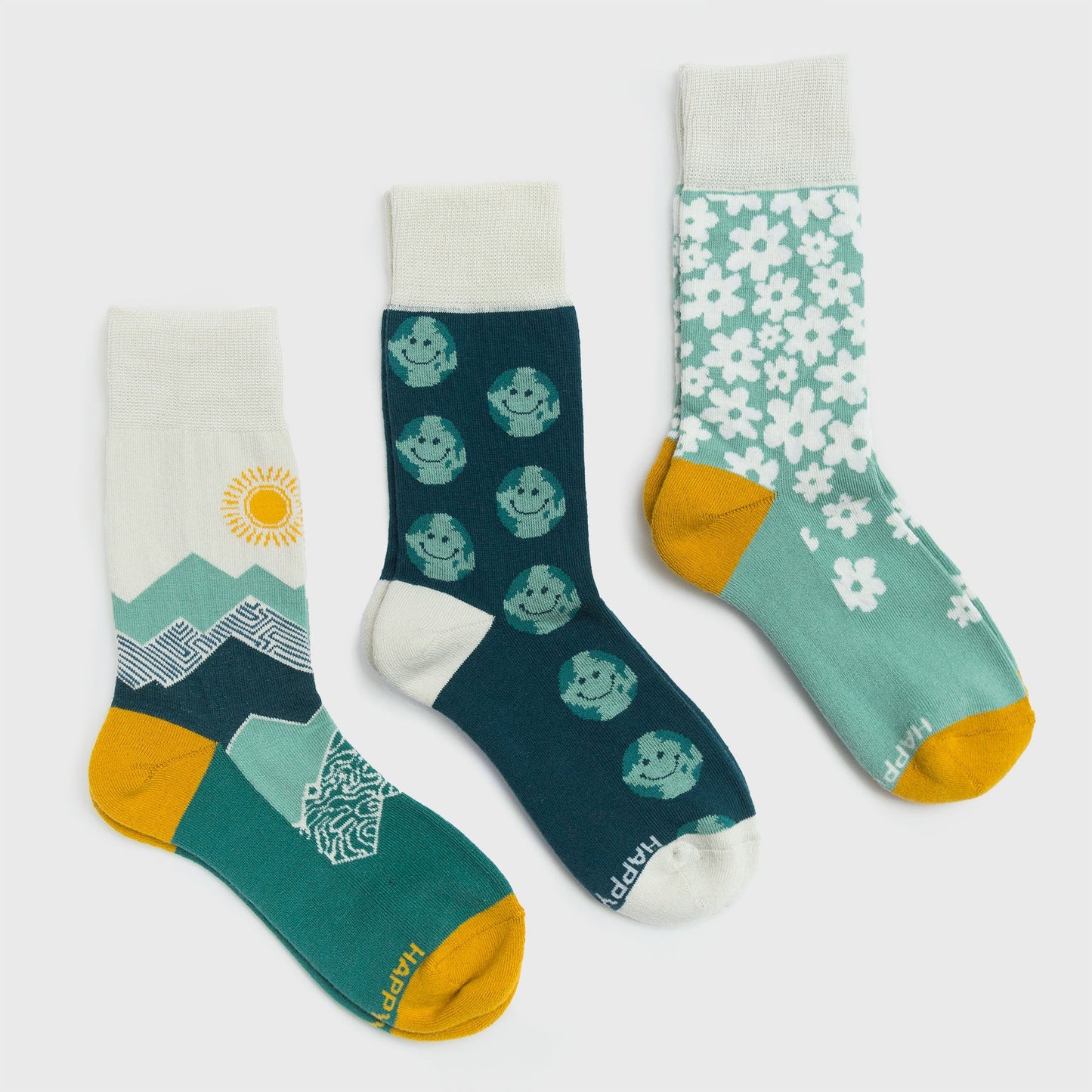 sunshine socks - set of 3 by happy earth