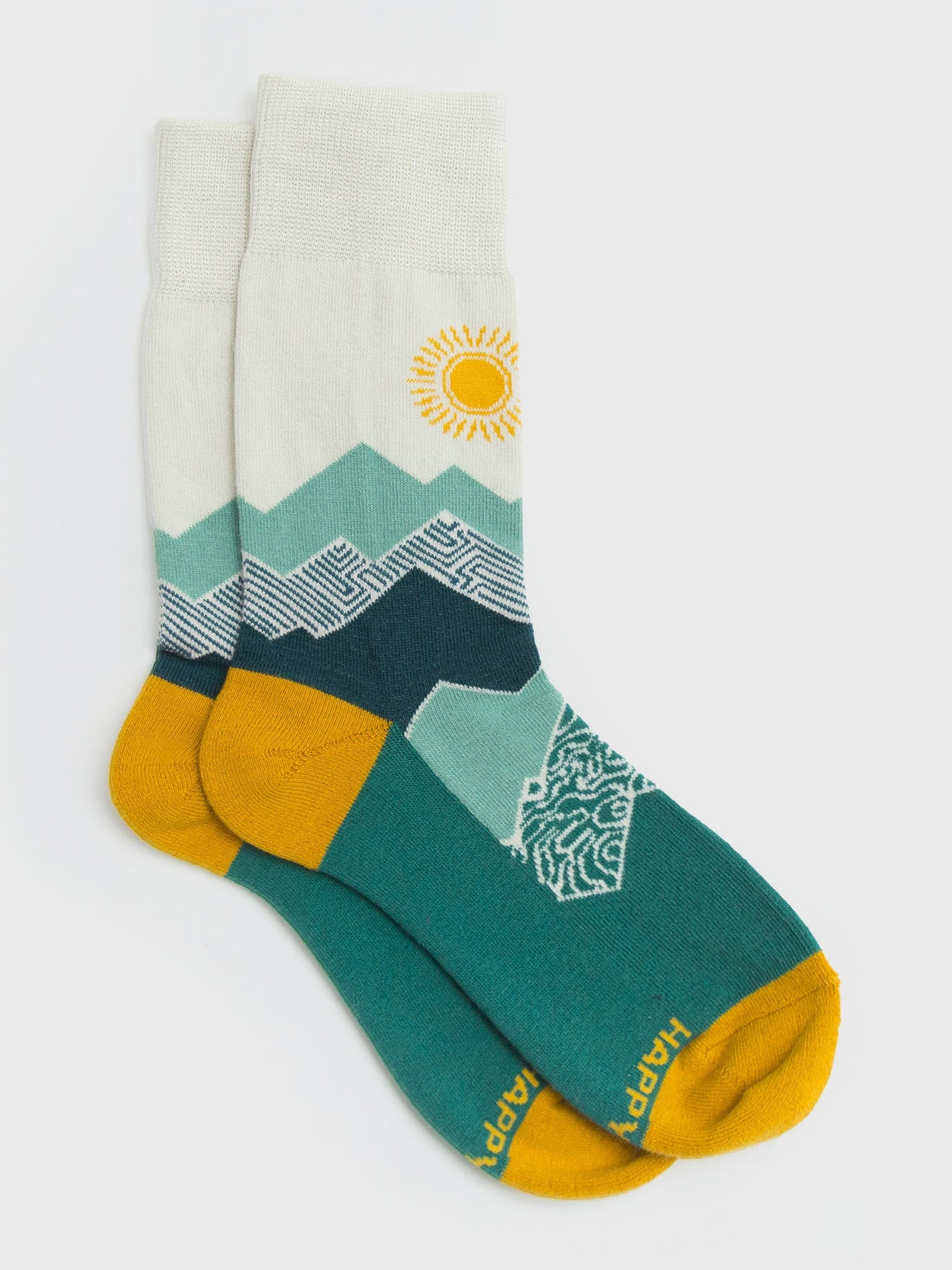 peak experience socks by happy earth