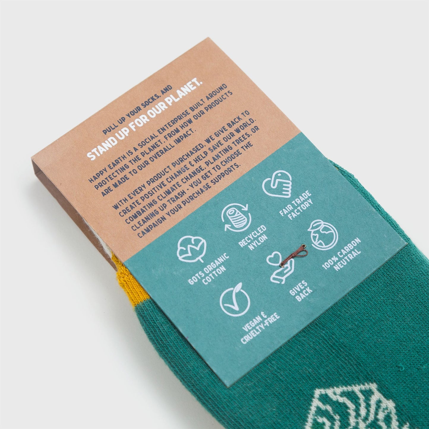 peak experience socks by happy earth