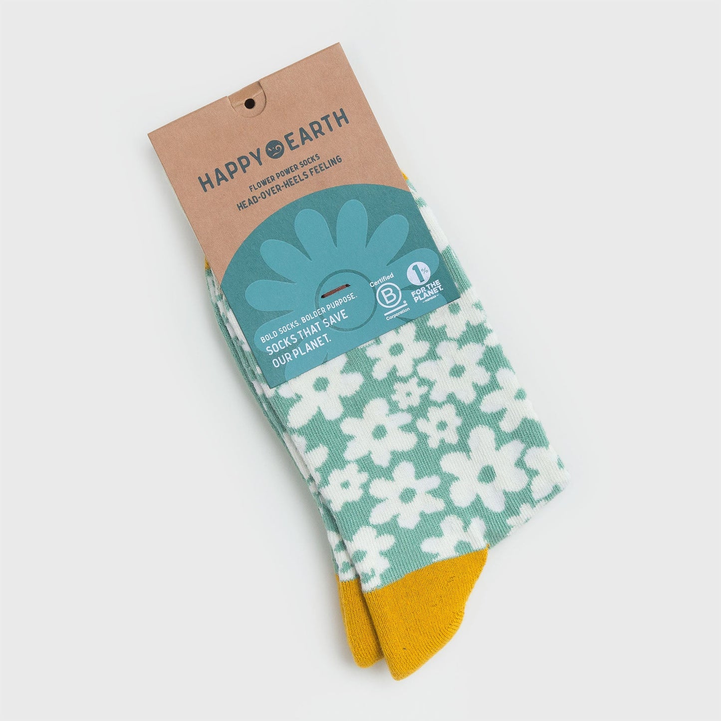 flower power socks by happy earth