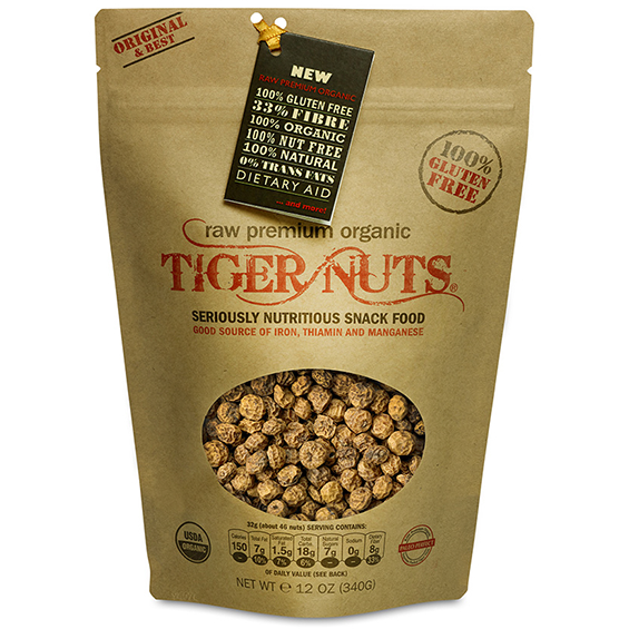 tiger nuts raw premium organic tiger nuts in 12-ounce bag - 24 bags by farm2me