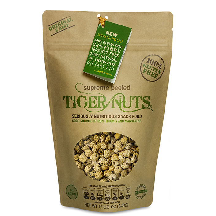 tiger nuts supreme peeled tiger nuts in 12 oz bags - 24 bags by farm2me