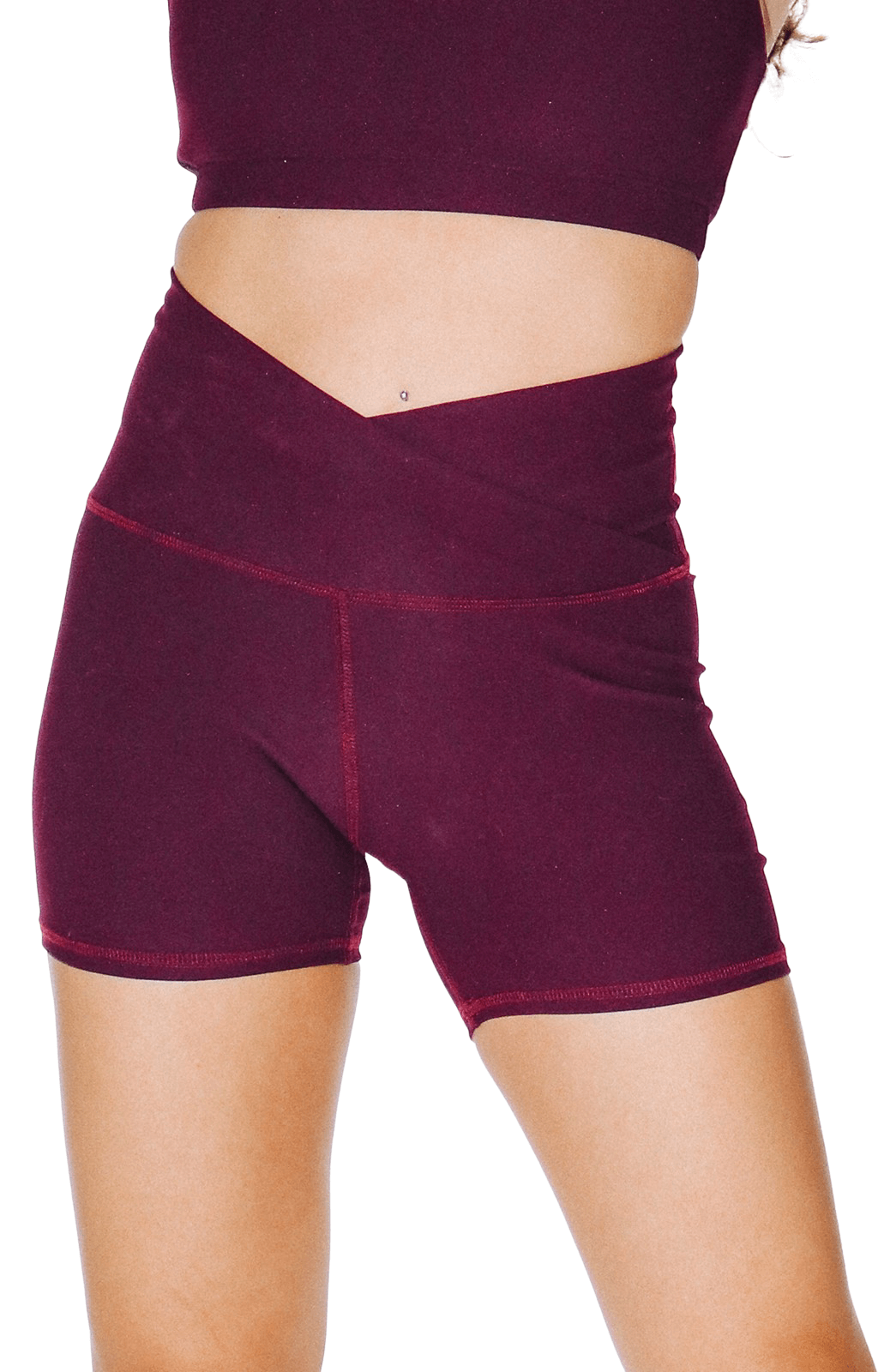 movement short in maroon by yoga democracy