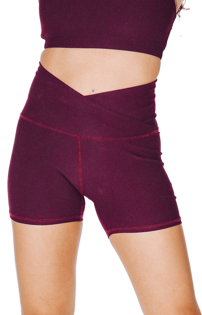 Movement Short in Maroon by Yoga Democracy