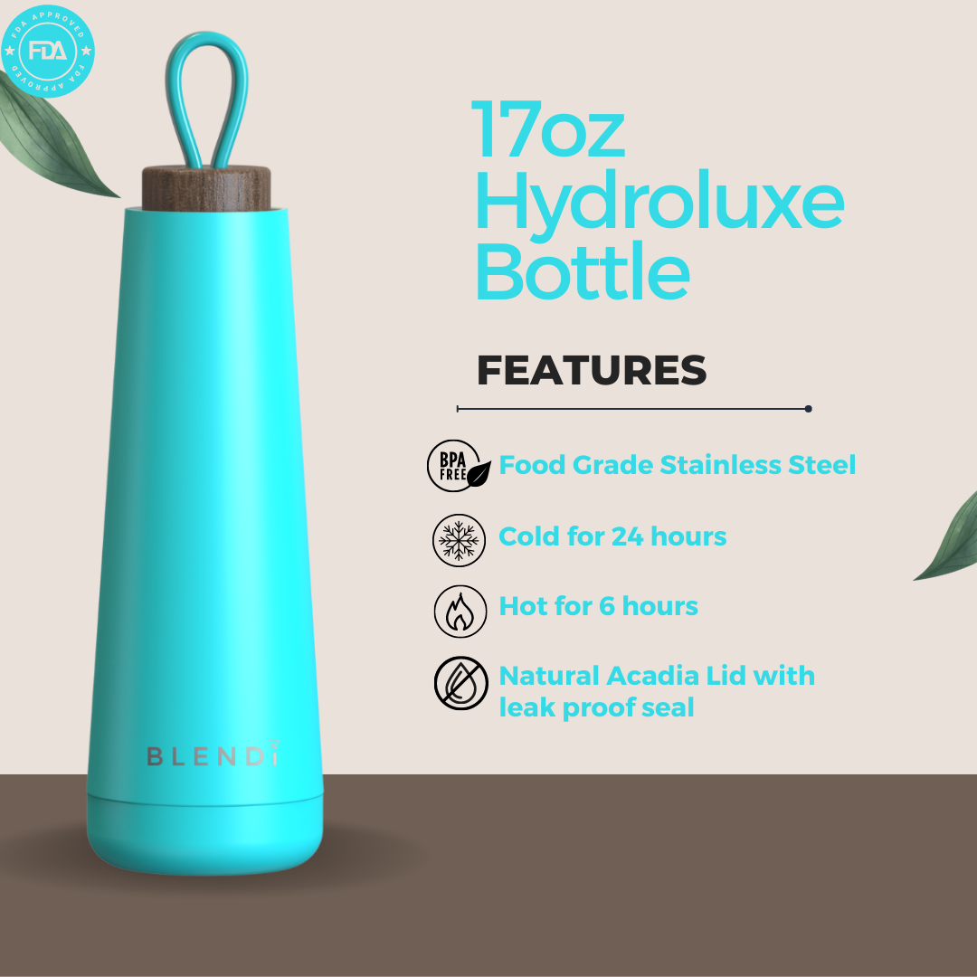 hydroluxe tumbler water bottle 17oz by blendi