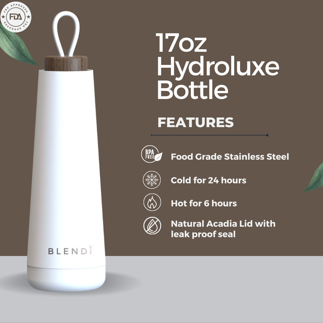 hydroluxe tumbler water bottle 17oz by blendi