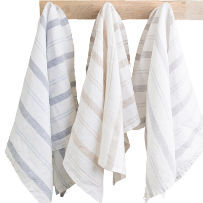 Striped Kitchen Towel by Beflax Linen