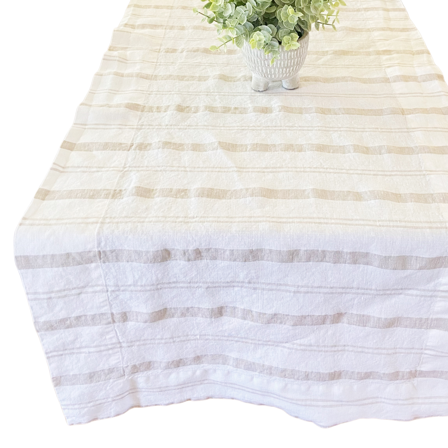 striped table runner by beflax linen