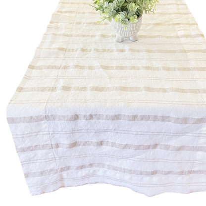 Striped Table Runner by Beflax Linen