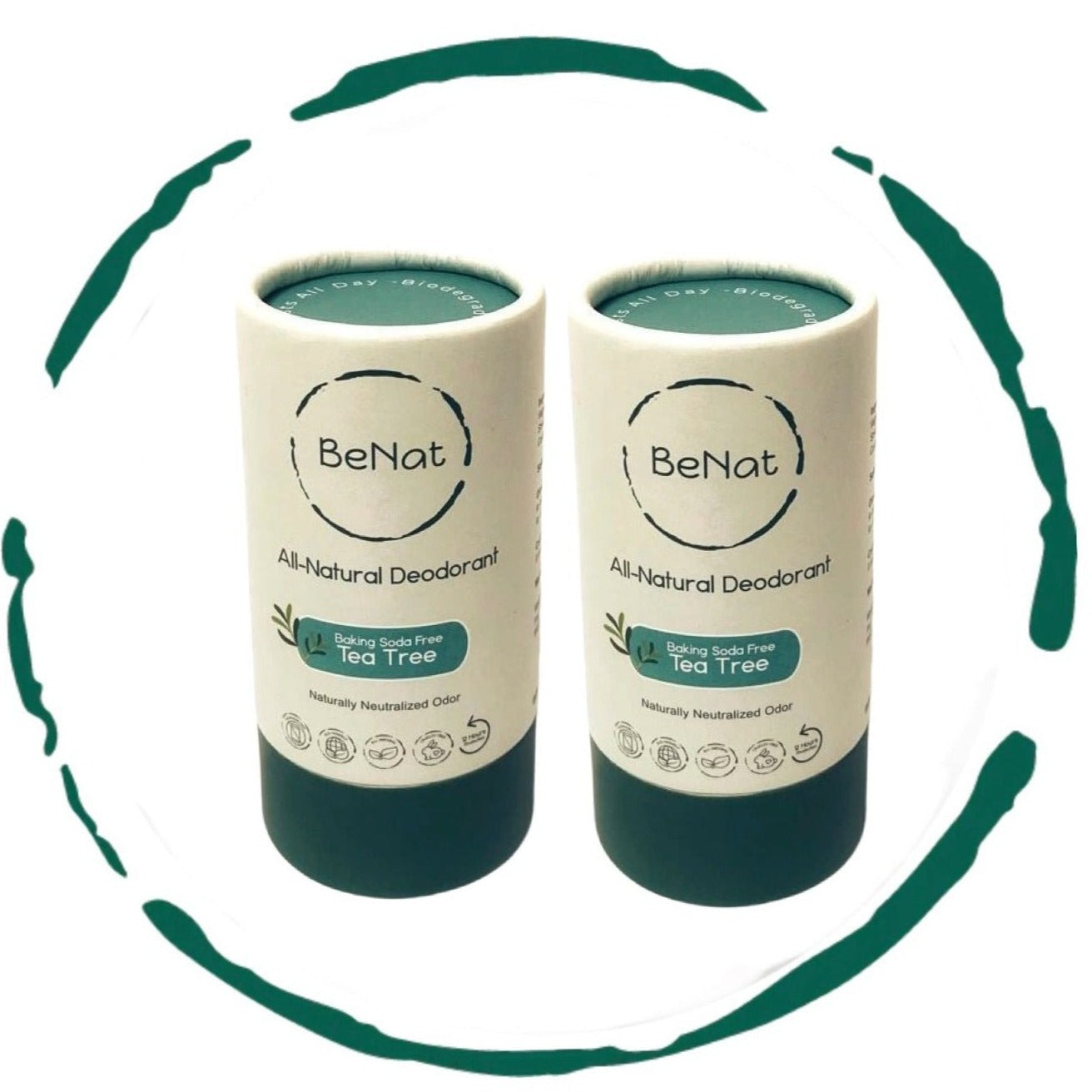 2-pack all-natural, plastic-free deodorants