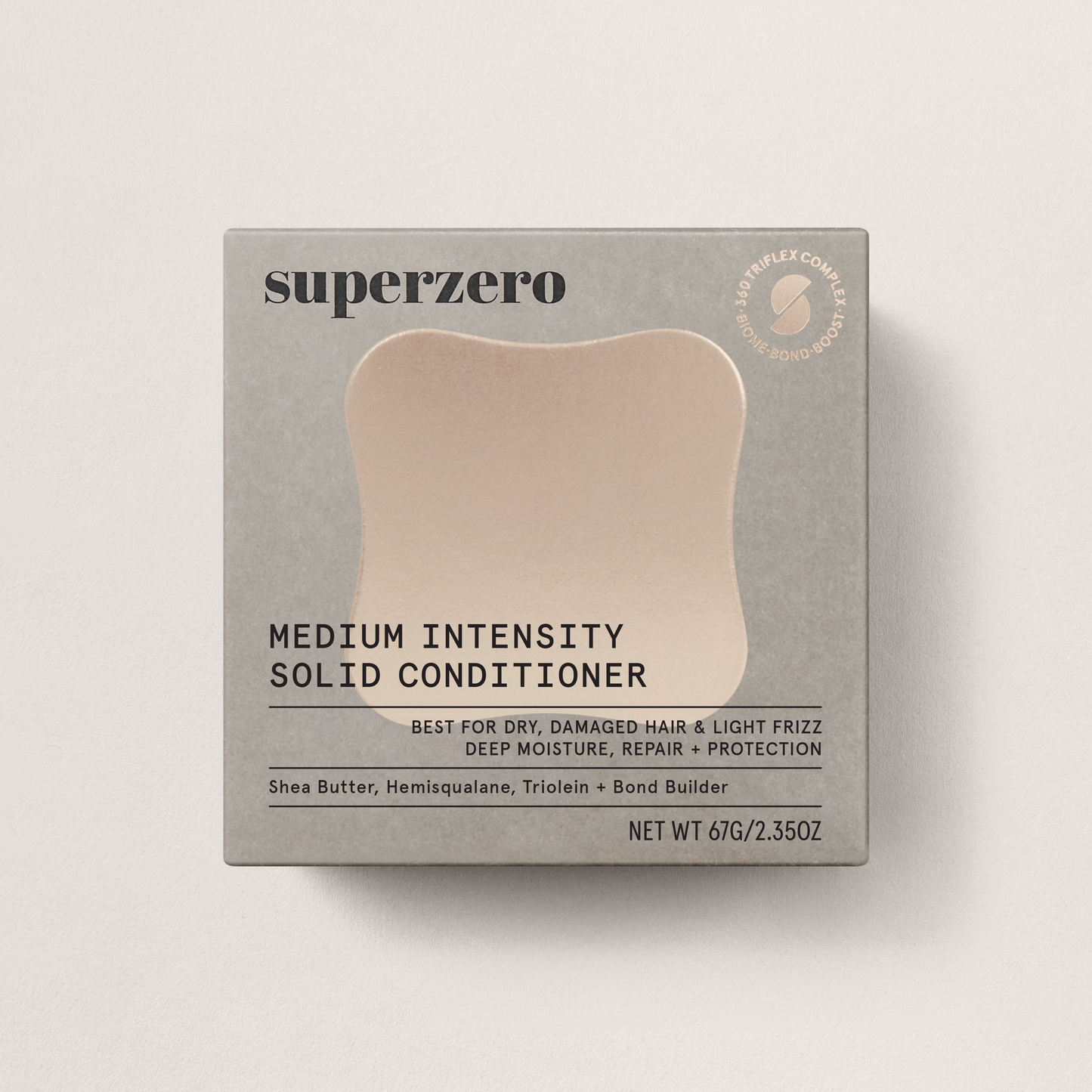 medium intensity conditioner for dry, damaged hair and light frizz by superzero