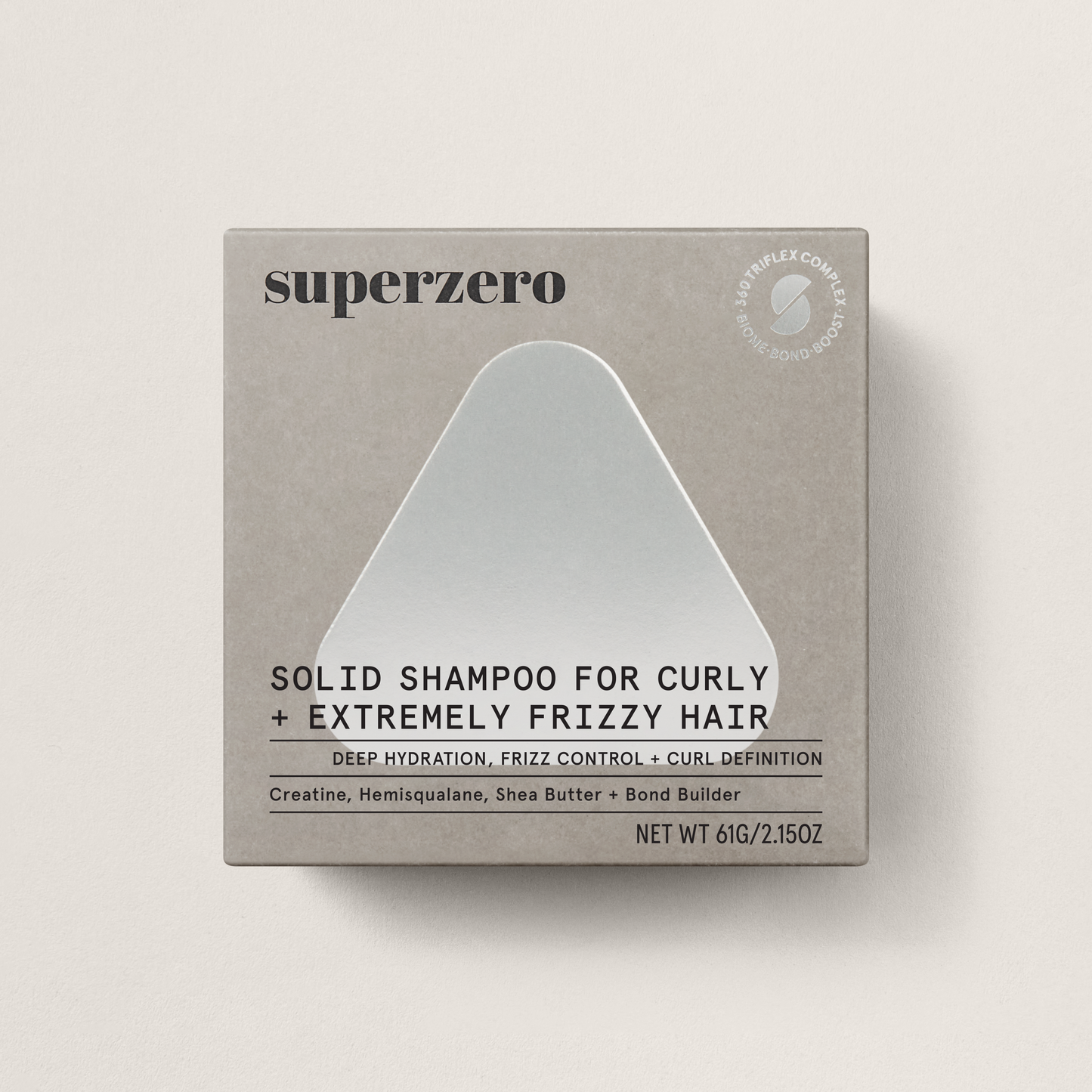 deep moisture + anti frizz shampoo bar for curly, coily, extremely frizzy hair by superzero