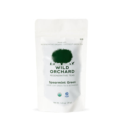 Wild Orchard Tea Spearmint Green - Loose Leaf Bag - 6 Bags by Farm2Me