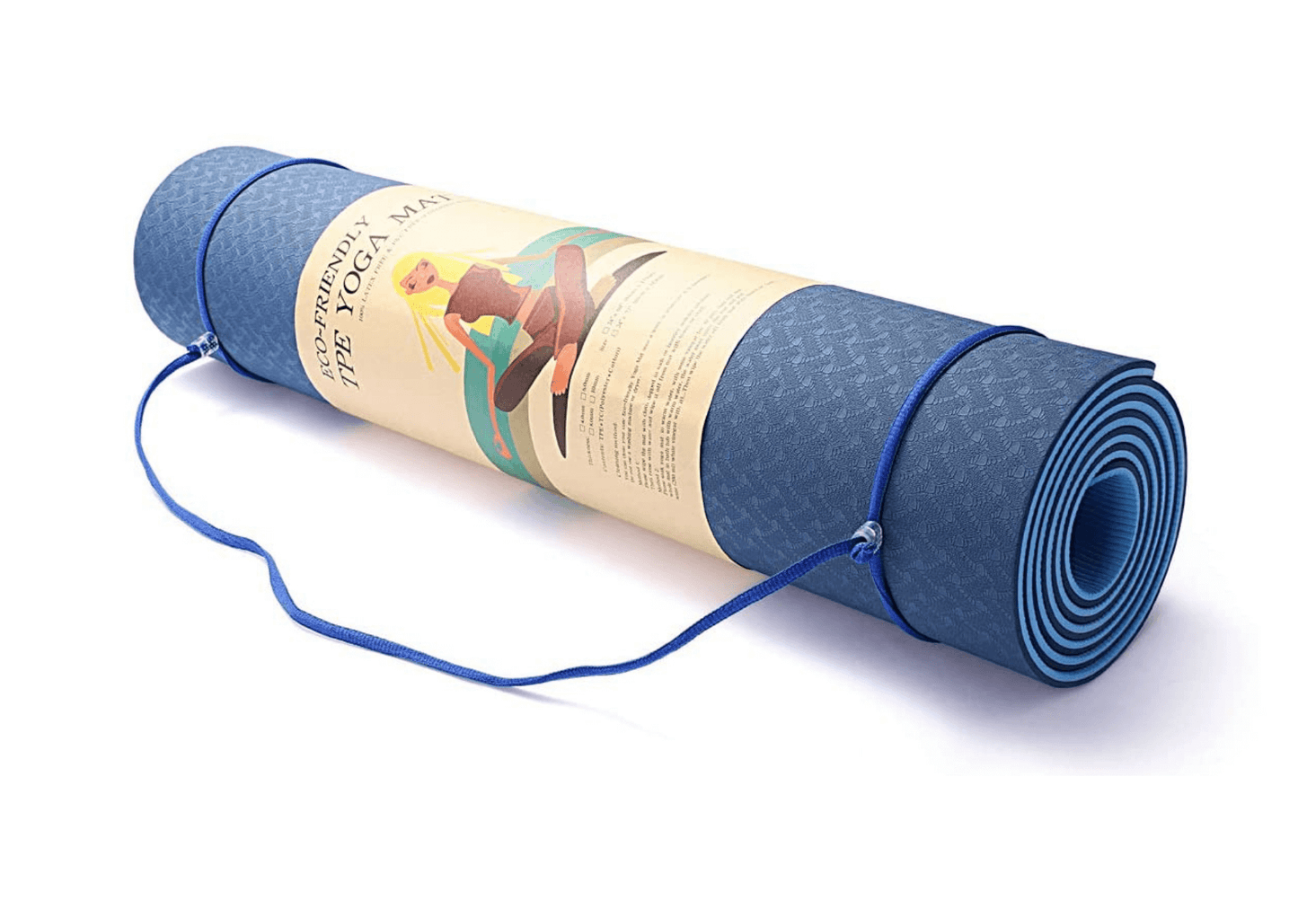 eco friendly reversible color yoga mat with carrying strap by jupiter gear