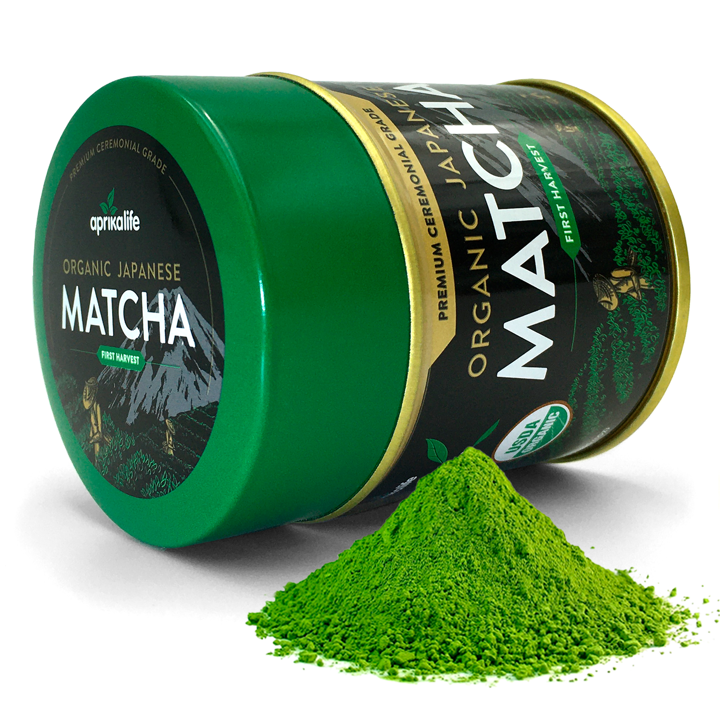 organic japanese ceremonial grade matcha green tea powder by aprika life