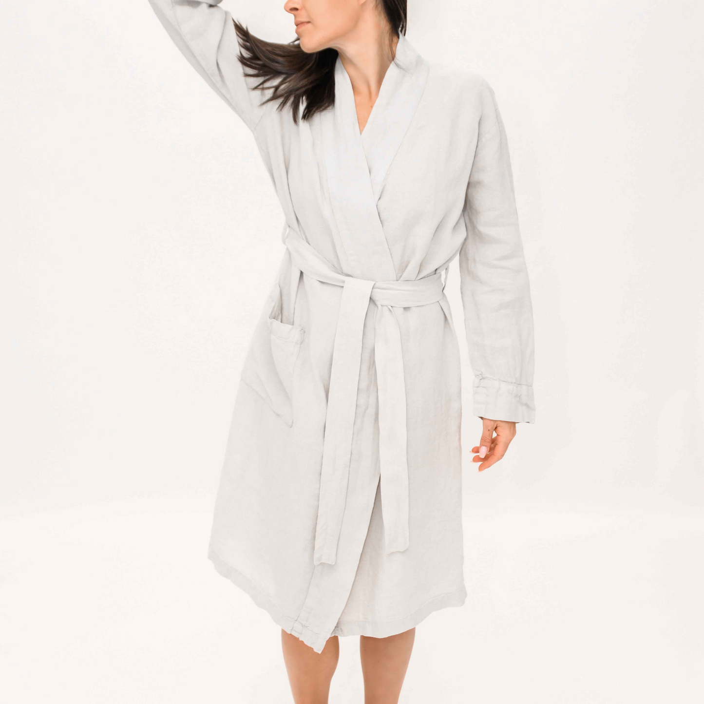 linen bathrobe by beflax linen