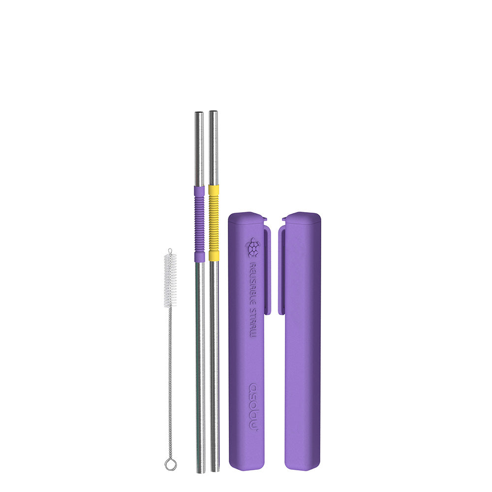 purple re-usable straws by asobu®