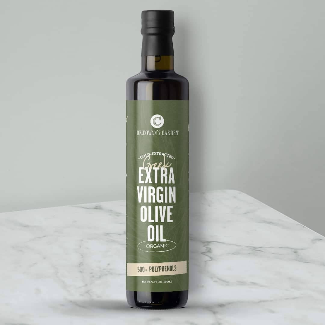 500+ polyphenol organic extra virgin olive oil by dr. cowan's garden