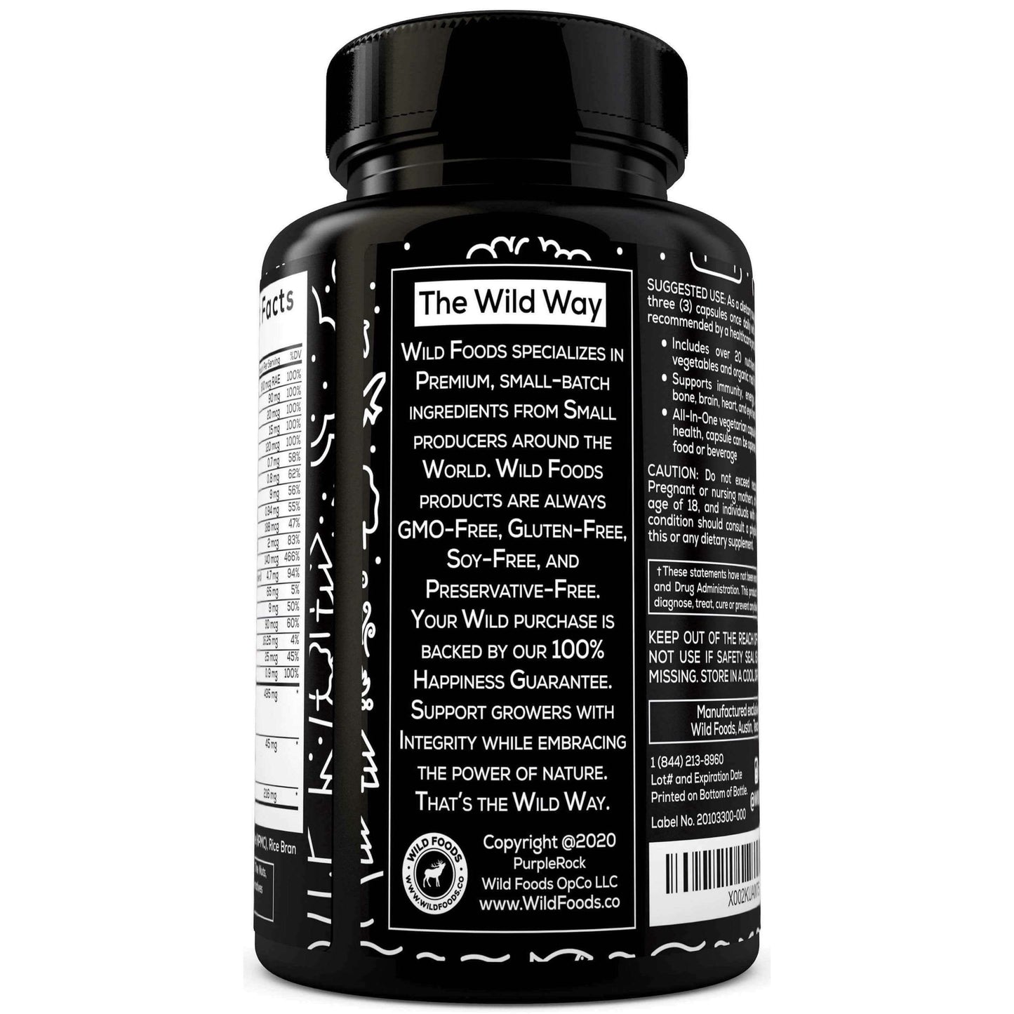 whole food daily multivitamin for men case of 12 by wild foods