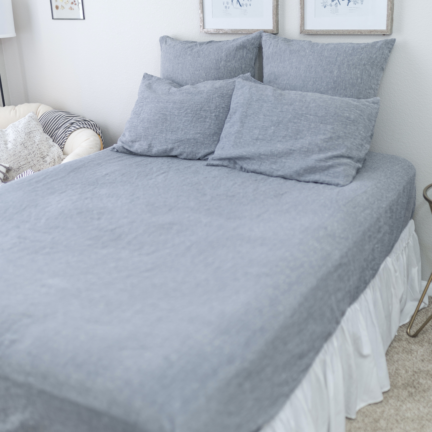 melange flat sheet by beflax linen