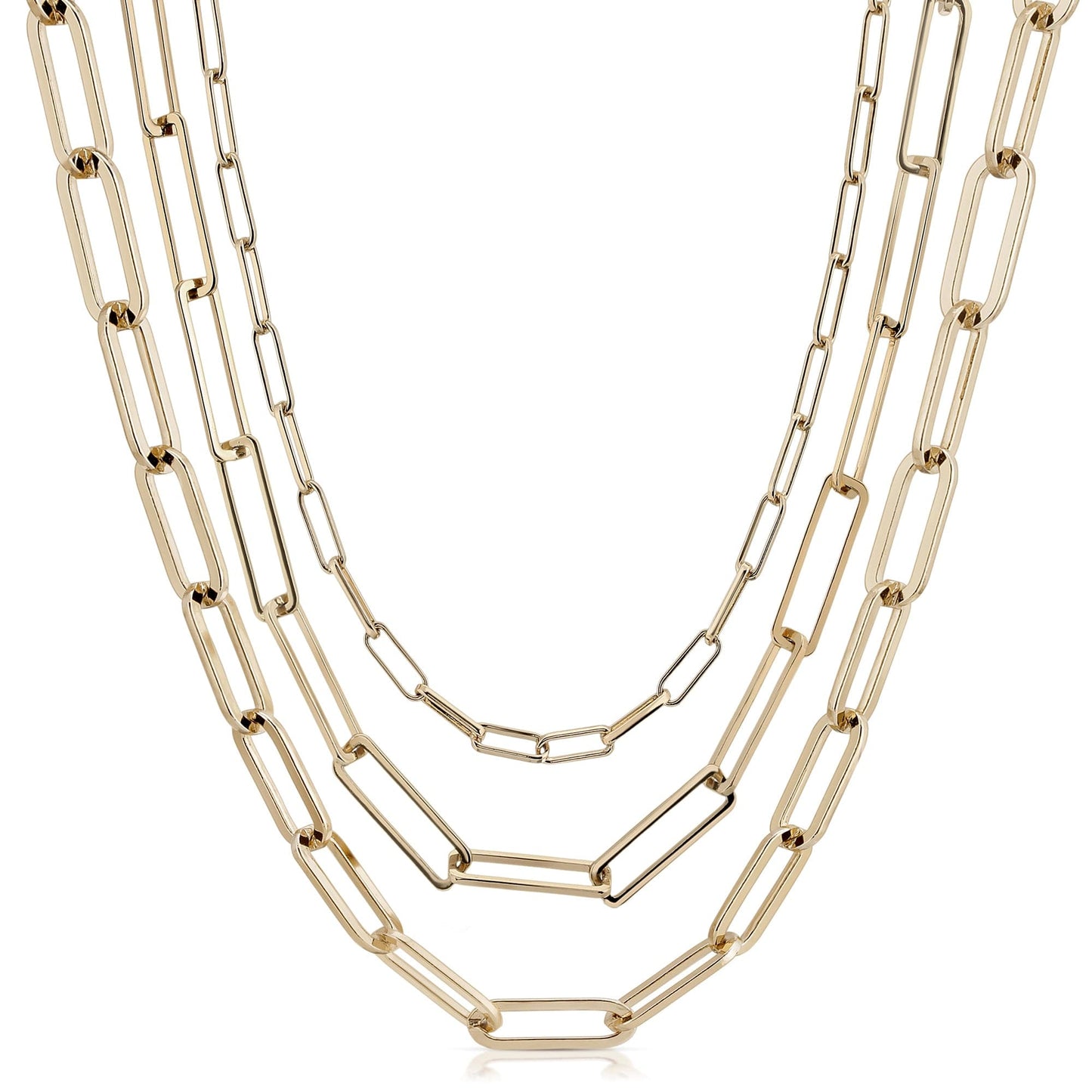 triple multi layer chain necklace by eklexic