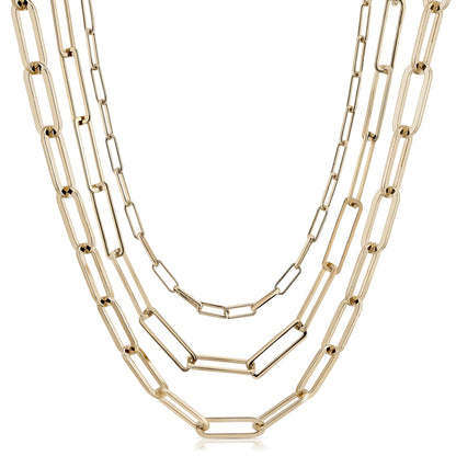 Triple Multi Layer Chain Necklace by eklexic