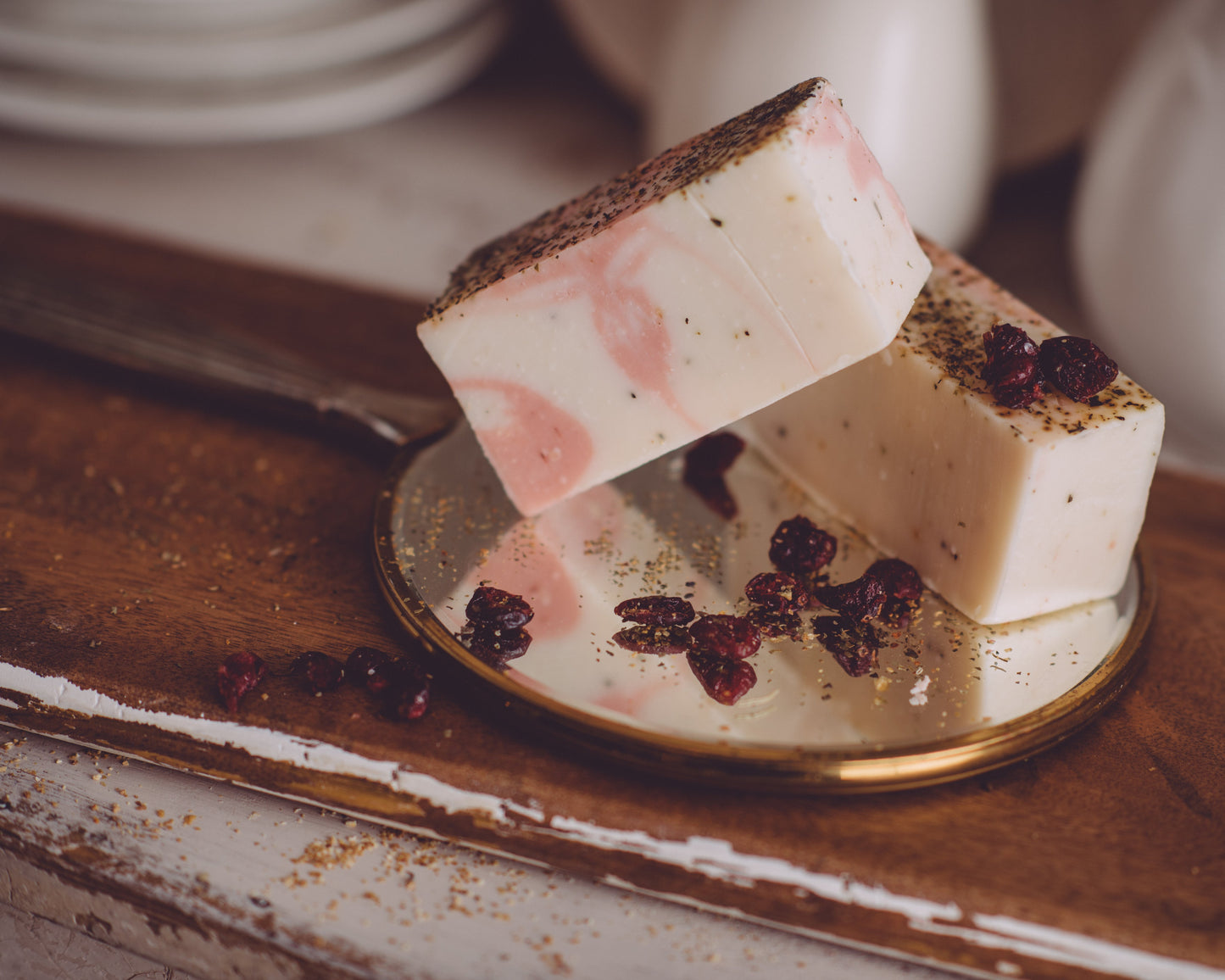 cranberry souffle' organic handmade soap by sweet harvest farms