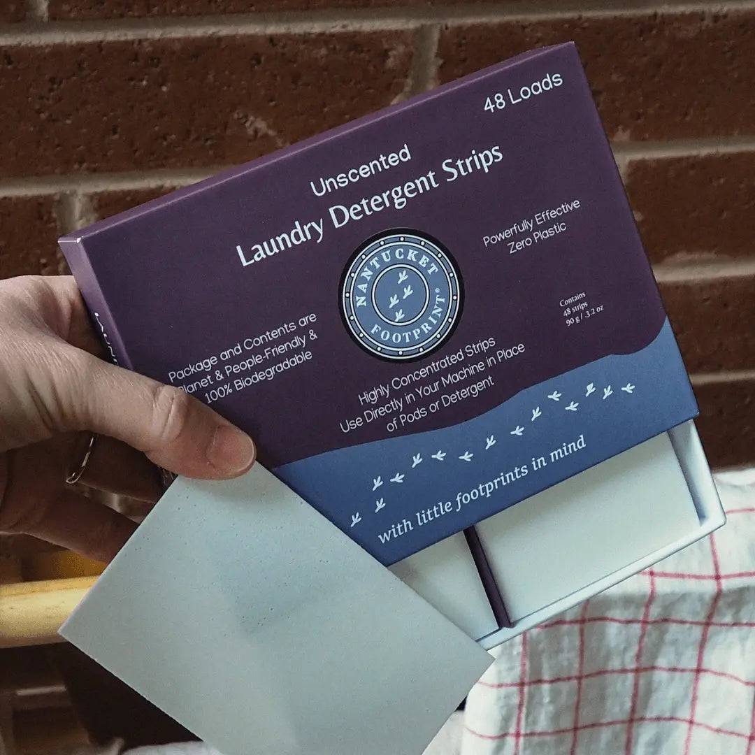 laundry detergent strips - unscented - 48 strips by nantucket footprint