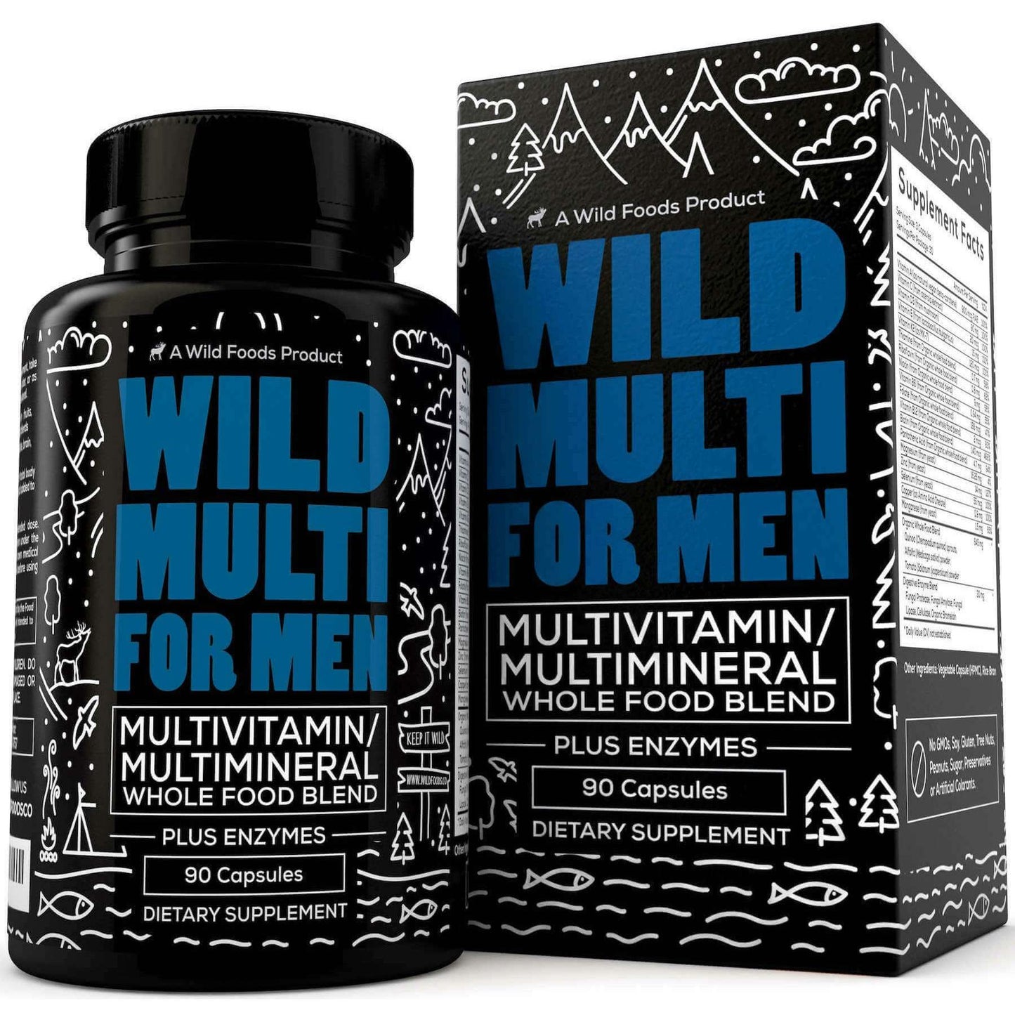 whole food daily multivitamin for men case of 12 by wild foods