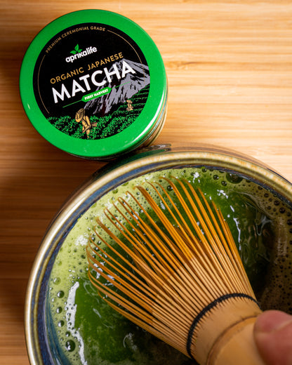 Organic Japanese Ceremonial Grade Matcha Green Tea Powder by Aprika Life