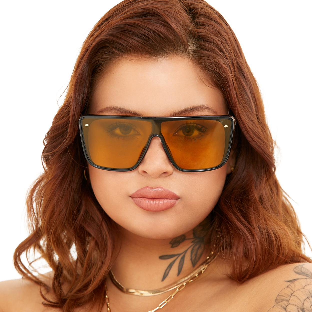 sustainable rayz - limited edition yellow squared sunglasses by topfoxx