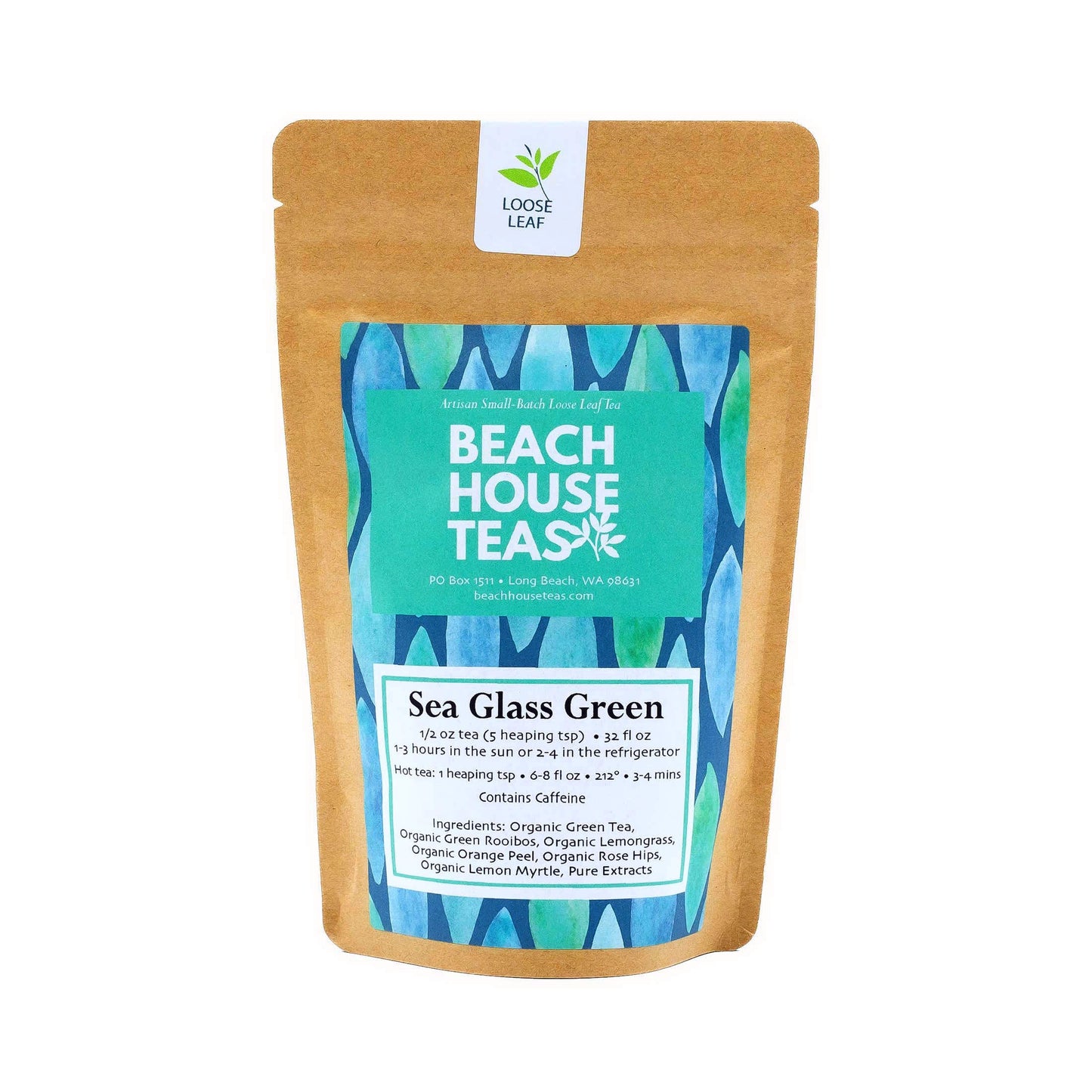 sea glass green iced blend by beach house teas